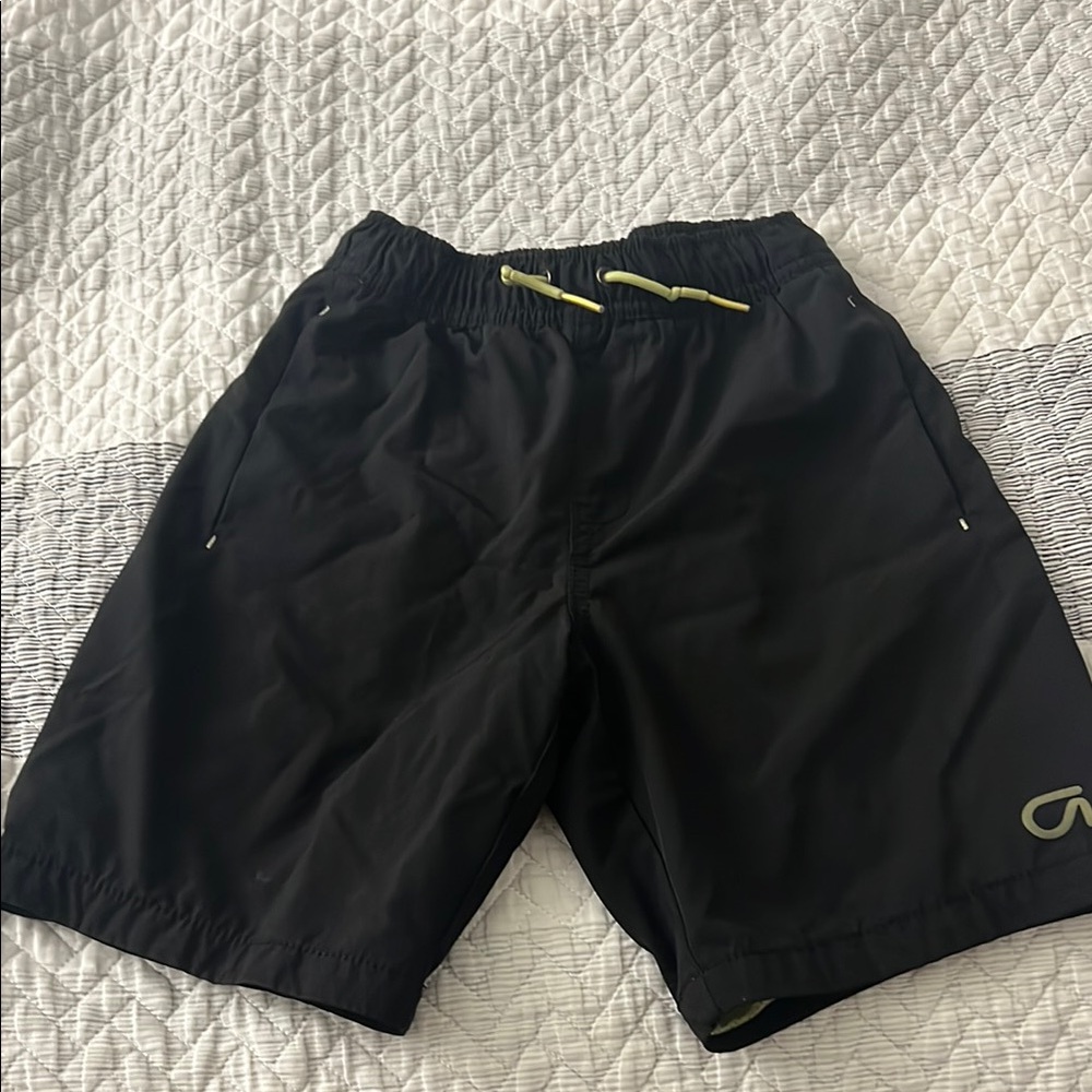 GAP Kids Black Shorts with Green Accents